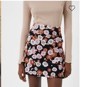 FRENCH CONNECTION Astrida Aliyha Lace Mini Skirt Moonless Night Multi Size XS